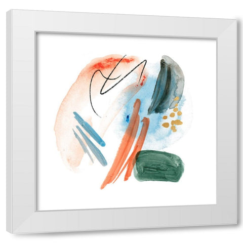 Vibrant Circles I White Modern Wood Framed Art Print by Wang, Melissa