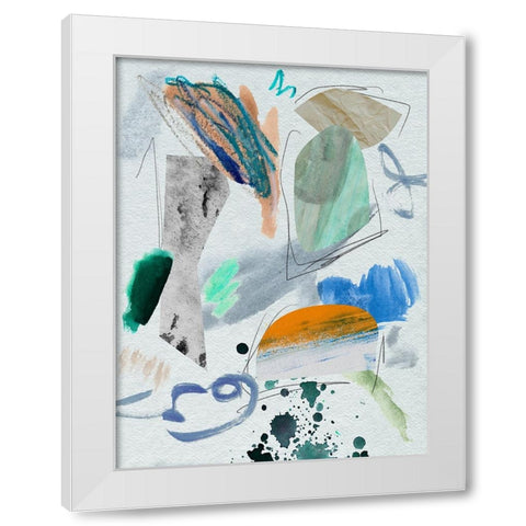 Ocean Surface II White Modern Wood Framed Art Print by Wang, Melissa