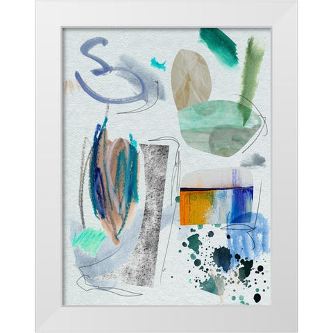 Ocean Surface IV White Modern Wood Framed Art Print by Wang, Melissa