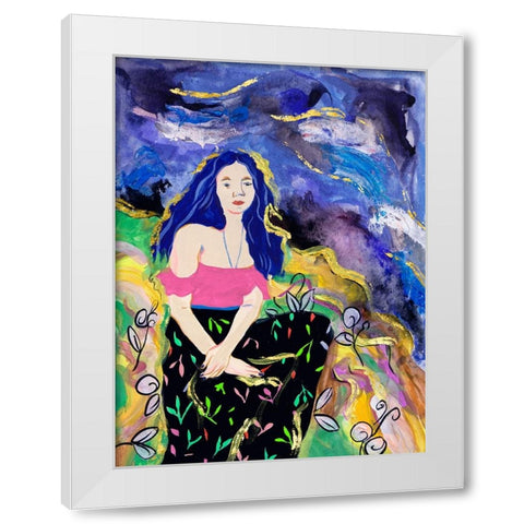 Night Galaxy II White Modern Wood Framed Art Print by Wang, Melissa