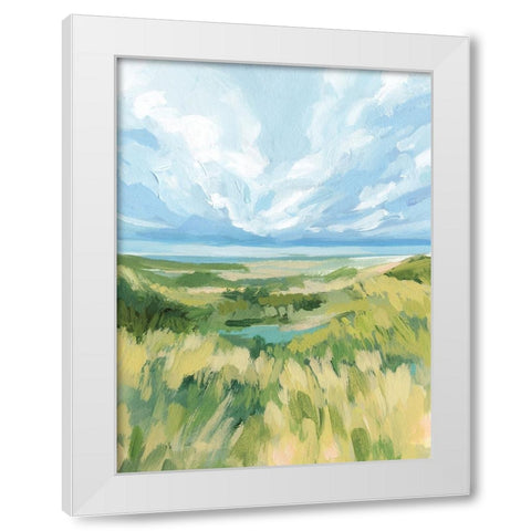 Coastal Dune I White Modern Wood Framed Art Print by Barnes, Victoria