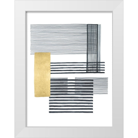 Boxed Plaid II White Modern Wood Framed Art Print by Lam, Vanna