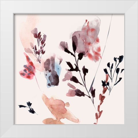 Flower Dreams II White Modern Wood Framed Art Print by Wang, Melissa