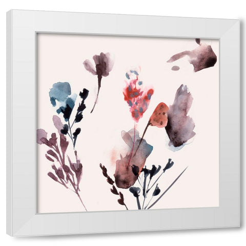 Flower Dreams III White Modern Wood Framed Art Print by Wang, Melissa