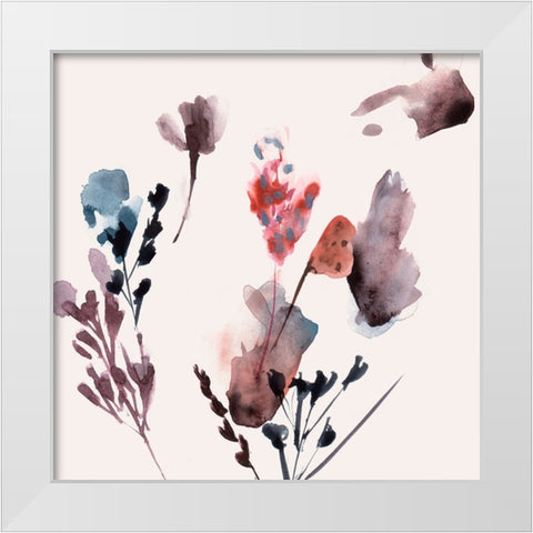 Flower Dreams III White Modern Wood Framed Art Print by Wang, Melissa