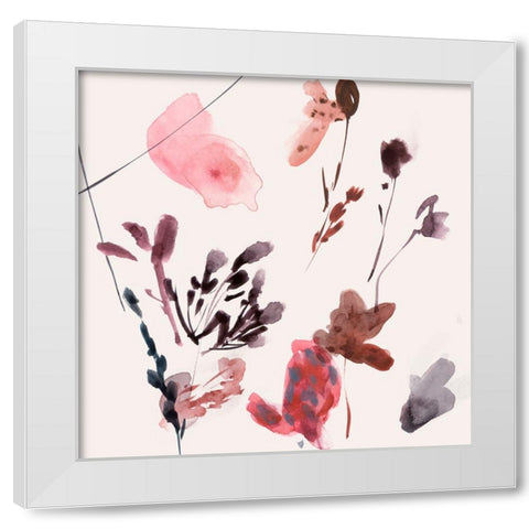 Flower Dreams IV White Modern Wood Framed Art Print by Wang, Melissa