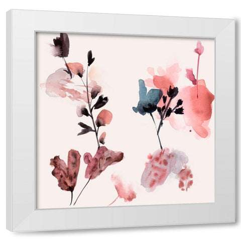 Flower Dreams V White Modern Wood Framed Art Print by Wang, Melissa