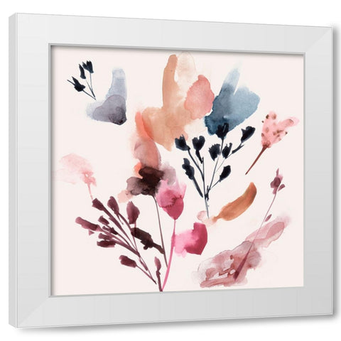 Flower Dreams VII White Modern Wood Framed Art Print by Wang, Melissa