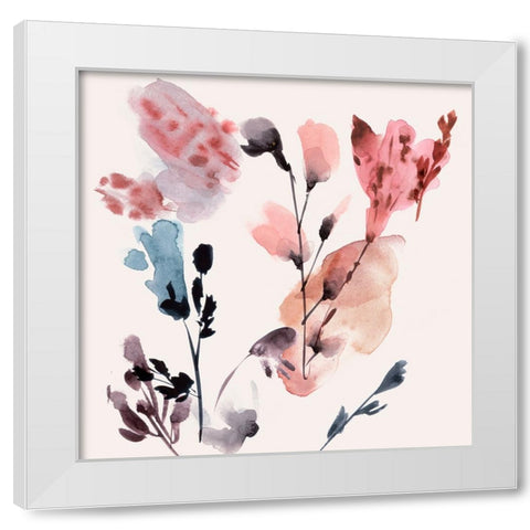 Flower Dreams VIII White Modern Wood Framed Art Print by Wang, Melissa