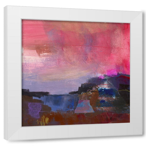 Carmine Skies  I White Modern Wood Framed Art Print by Quin, Marabeth