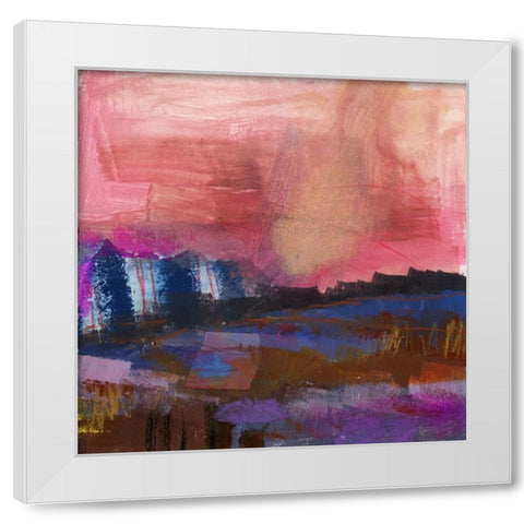 Carmine Skies  II White Modern Wood Framed Art Print by Quin, Marabeth