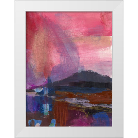 Carmine Skies  III White Modern Wood Framed Art Print by Quin, Marabeth
