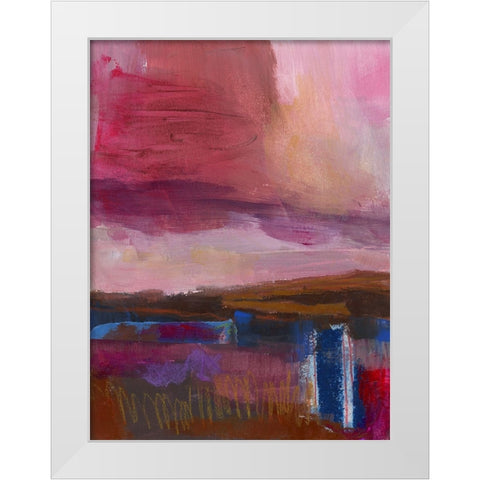 Carmine Skies  IV White Modern Wood Framed Art Print by Quin, Marabeth