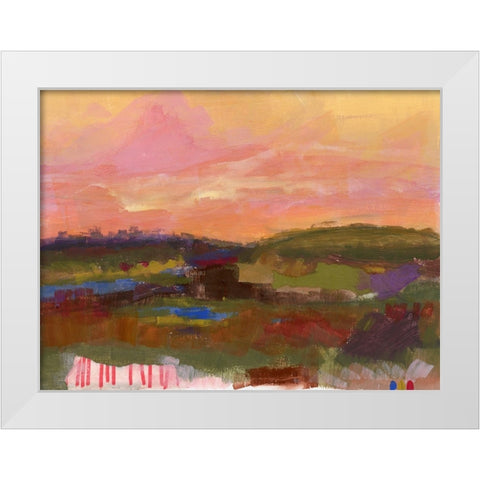 The Western Sky I White Modern Wood Framed Art Print by Quin, Marabeth