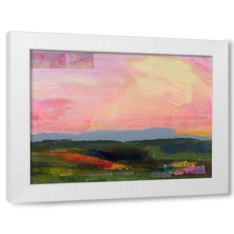 The Western Sky III White Modern Wood Framed Art Print by Quin, Marabeth