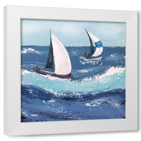 Final Sailing  II White Modern Wood Framed Art Print by Reynolds, Jade