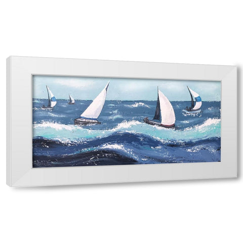 Final Sailing  III White Modern Wood Framed Art Print by Reynolds, Jade
