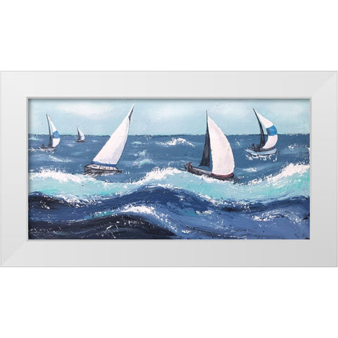 Final Sailing  III White Modern Wood Framed Art Print by Reynolds, Jade