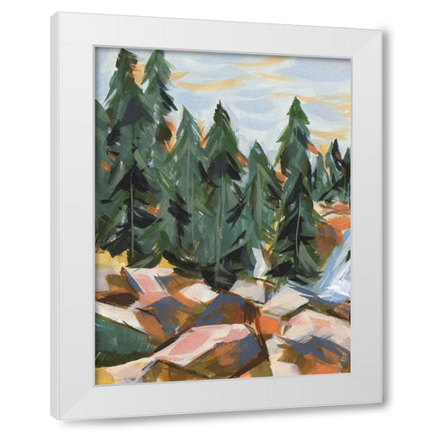 Forest Scape I White Modern Wood Framed Art Print by Wang, Melissa