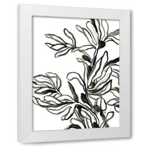 Kelp Contour III White Modern Wood Framed Art Print by Vess, June Erica
