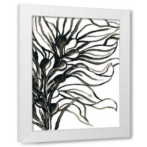 Kelp Contour IV White Modern Wood Framed Art Print by Vess, June Erica