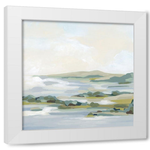 Deciduous Coast II White Modern Wood Framed Art Print by Vess, June Erica