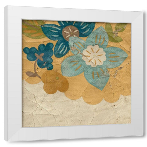 Sunshine Tapestry II White Modern Wood Framed Art Print by Zarris, Chariklia