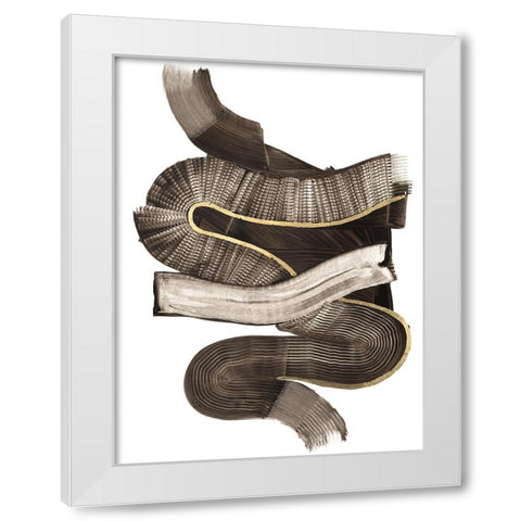 Coiling I White Modern Wood Framed Art Print by Lam, Vanna