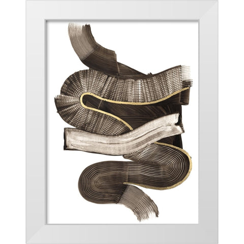 Coiling I White Modern Wood Framed Art Print by Lam, Vanna