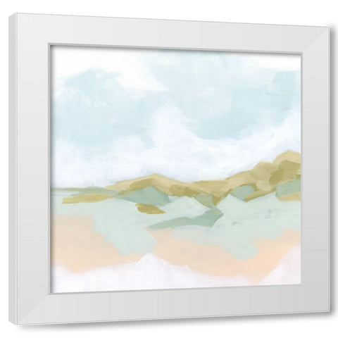 Sandbar Clouds II White Modern Wood Framed Art Print by Vess, June Erica