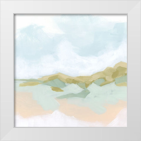 Sandbar Clouds II White Modern Wood Framed Art Print by Vess, June Erica