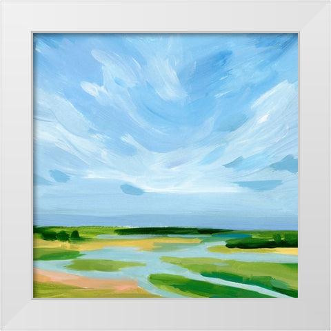 Marshy Coast II White Modern Wood Framed Art Print by Barnes, Victoria