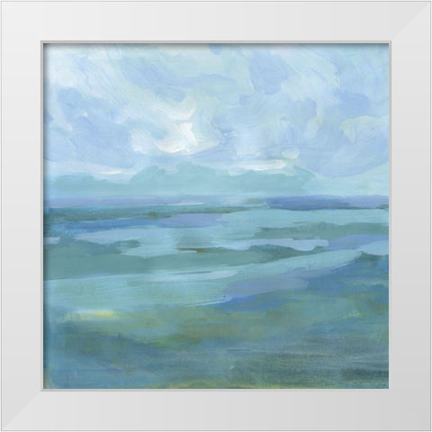 Ocean Skies I White Modern Wood Framed Art Print by Barnes, Victoria