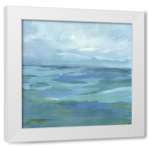 Ocean Skies II White Modern Wood Framed Art Print by Barnes, Victoria