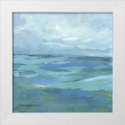 Ocean Skies II White Modern Wood Framed Art Print by Barnes, Victoria