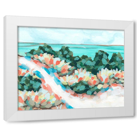 Beach Side II White Modern Wood Framed Art Print by Wang, Melissa