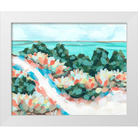 Beach Side II White Modern Wood Framed Art Print by Wang, Melissa