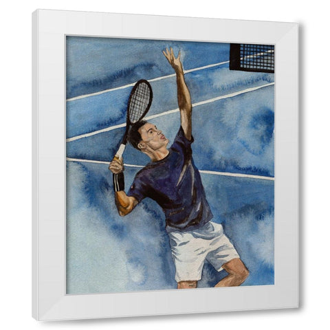 Tennis Court I White Modern Wood Framed Art Print by Wang, Melissa