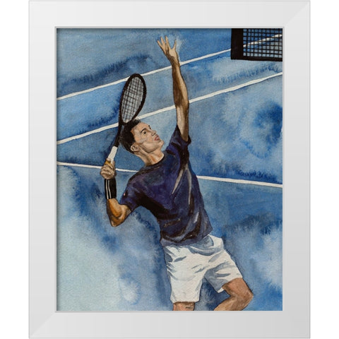 Tennis Court I White Modern Wood Framed Art Print by Wang, Melissa