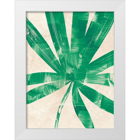 Basketweave Leaf II White Modern Wood Framed Art Print by Vess, June Erica