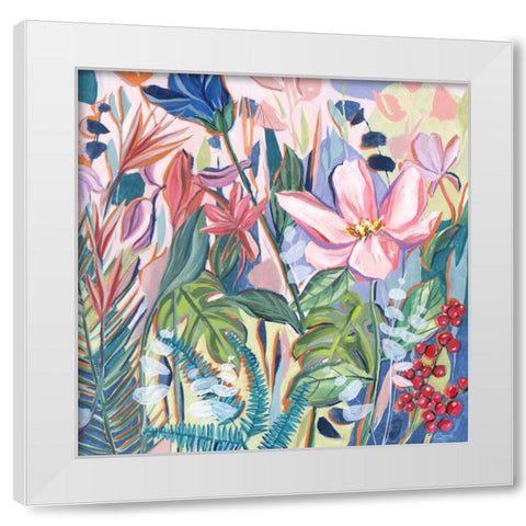 Tropical Fest II White Modern Wood Framed Art Print by Wang, Melissa