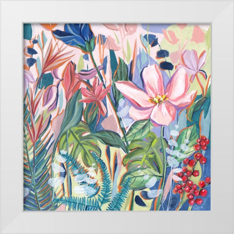 Tropical Fest II White Modern Wood Framed Art Print by Wang, Melissa