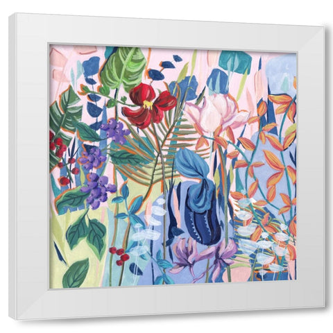 Tropical Fest III White Modern Wood Framed Art Print by Wang, Melissa