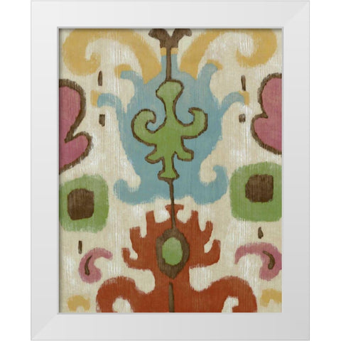 Tribal Ikat II White Modern Wood Framed Art Print by Zarris, Chariklia