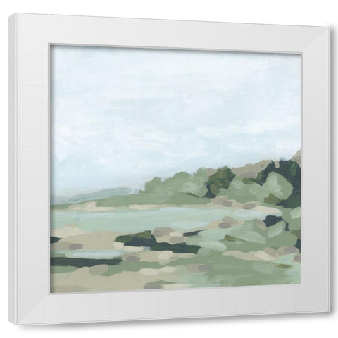 Soft Focus Shore II White Modern Wood Framed Art Print by Vess, June Erica