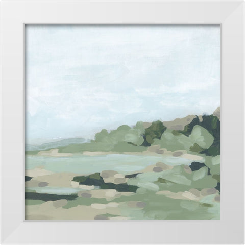 Soft Focus Shore II White Modern Wood Framed Art Print by Vess, June Erica