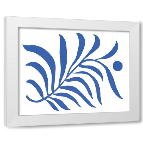 Blue Fern I White Modern Wood Framed Art Print by Green, Jacob