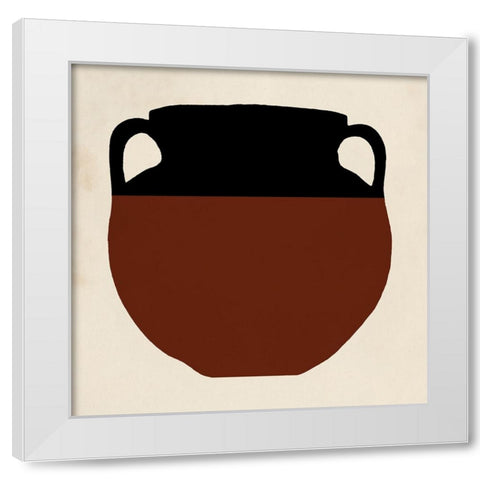 Clay Pot I White Modern Wood Framed Art Print by Saunders, Alonzo