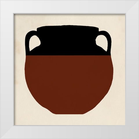 Clay Pot I White Modern Wood Framed Art Print by Saunders, Alonzo