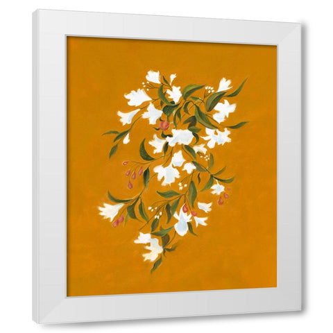 Vine Study in Sienna I White Modern Wood Framed Art Print by Marr, Laura